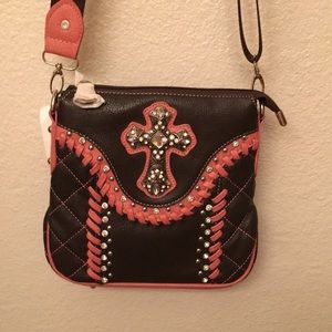 Montana West Brown Faux Leather Purse